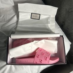Gucci Women Slide Pink Rubber 