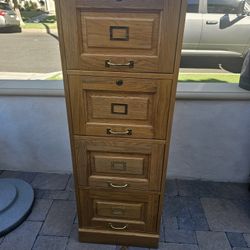 Wood File Cabinet 