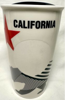New Starbucks 2015 California Bear Ceramic Tumbler Mug