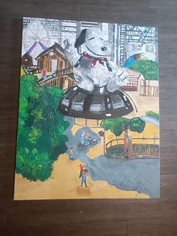 Original Art pieces for getting my children school clothes/shoes and school essentials.