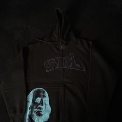 XL SDL Blue Rhinestone Hoodie 