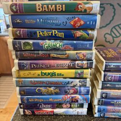 VCR Tapes - Many Disney Or universal 