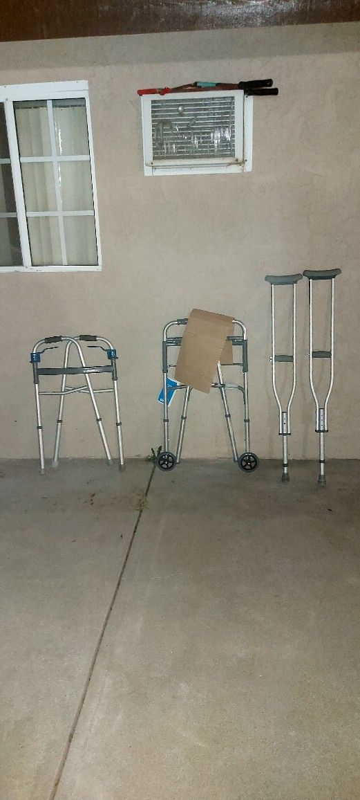 Free!  1 Set Crutches, 2 Sets Walkers