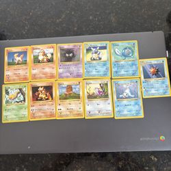 Shadowless Base Set Vintage Pokemon Card Bundle