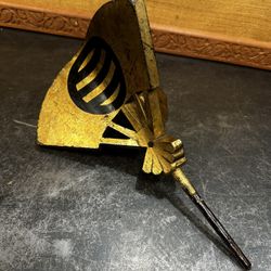 Genuine Japanese Military Meiji- Taisho Period Standard Flag Topper Gilded Wood