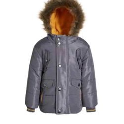 NEW S. Rothschild Baby Boys Parka Coat, Charcoal 6-9 months