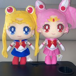 Sailor Moon & Sailor Chibi Moon Large Plushies