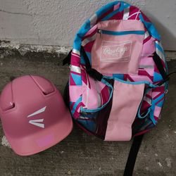 Bat bag and helmet
