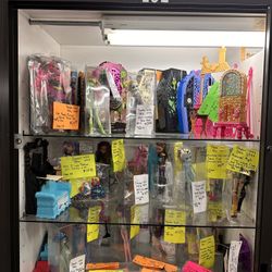 Monster high doll for replacement starting $9.99 and up located in glass case 152-154