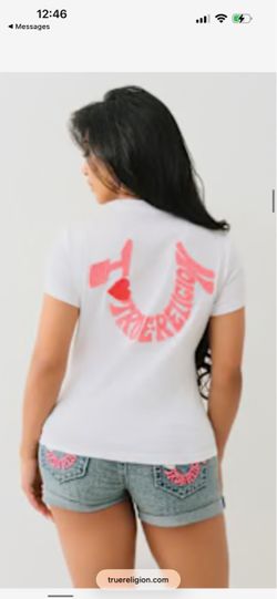 True Religion Women's White Graphic T-Shirt