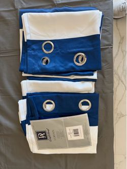 MIA WINDOW PANELS (PAIR) NAVY 52IN X 108IN X2