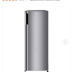 LG 20.63 in. W. 6 cu. ft. Single Door Top Freezer Refrigerator with Inverter Compressor & Pocket Handle in Platinum Silver