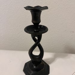 bronze candle holder 9.1/2 in very good condition