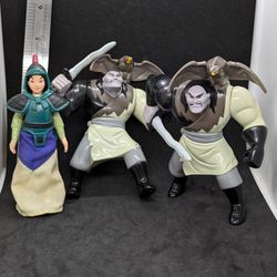 Vintage Disney's Mulan Lot of 3 Figures 1998 McDonalds Toys