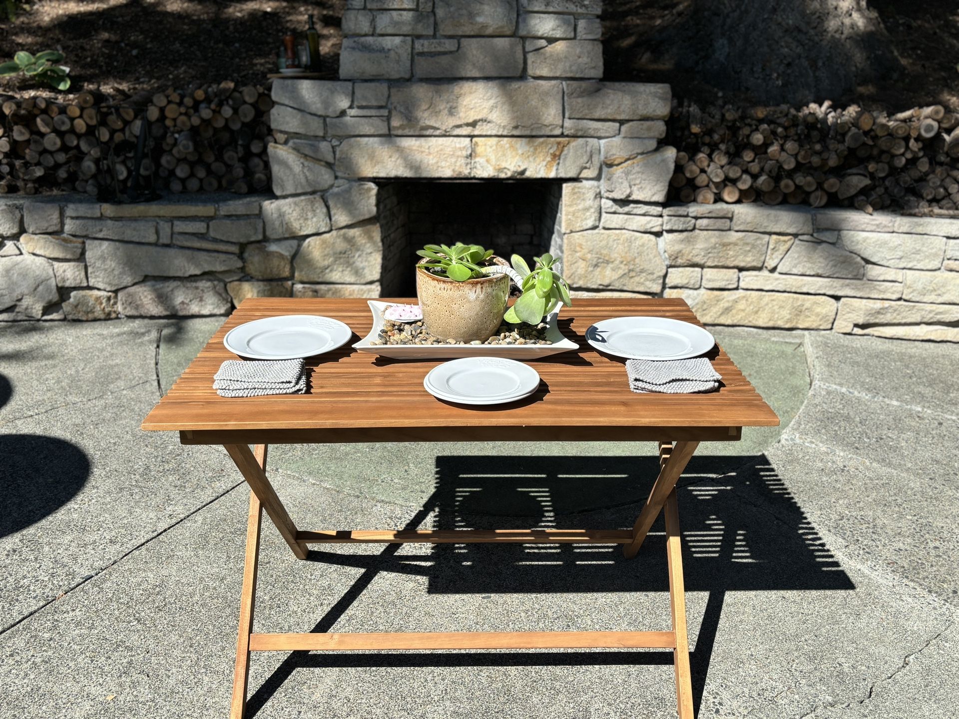 Teak Wood Patio Dining Table (new)