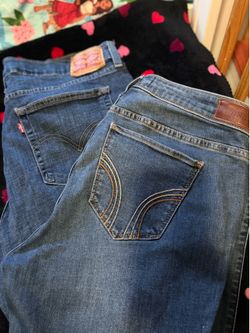 Women levi and hollister jeans