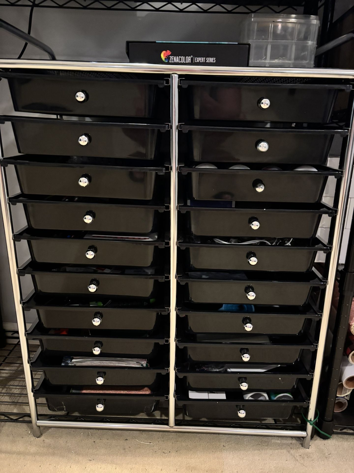 Craft Storage Drawers & Items Inside