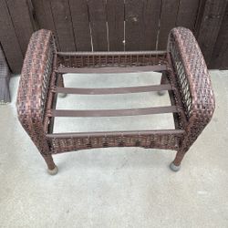 Wicker Ottoman 2pcs Outdoor Furniture 