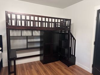 Loft Twin  Bed with Desk
