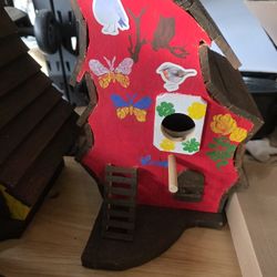 beautiful birdhouse in beautiful colors, make your bird happy