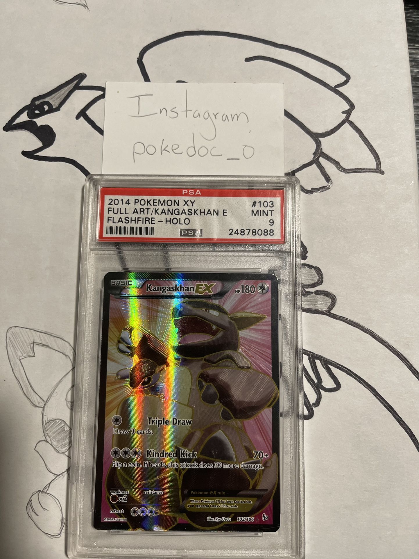 Pokémon Full Art Kangaskhan Psa 9 