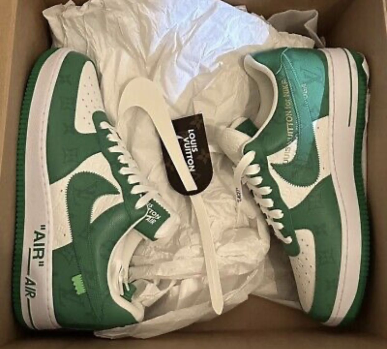 Nike Air Force 1 Low Light Green Louis Vuitton X Off White Men's shoes
