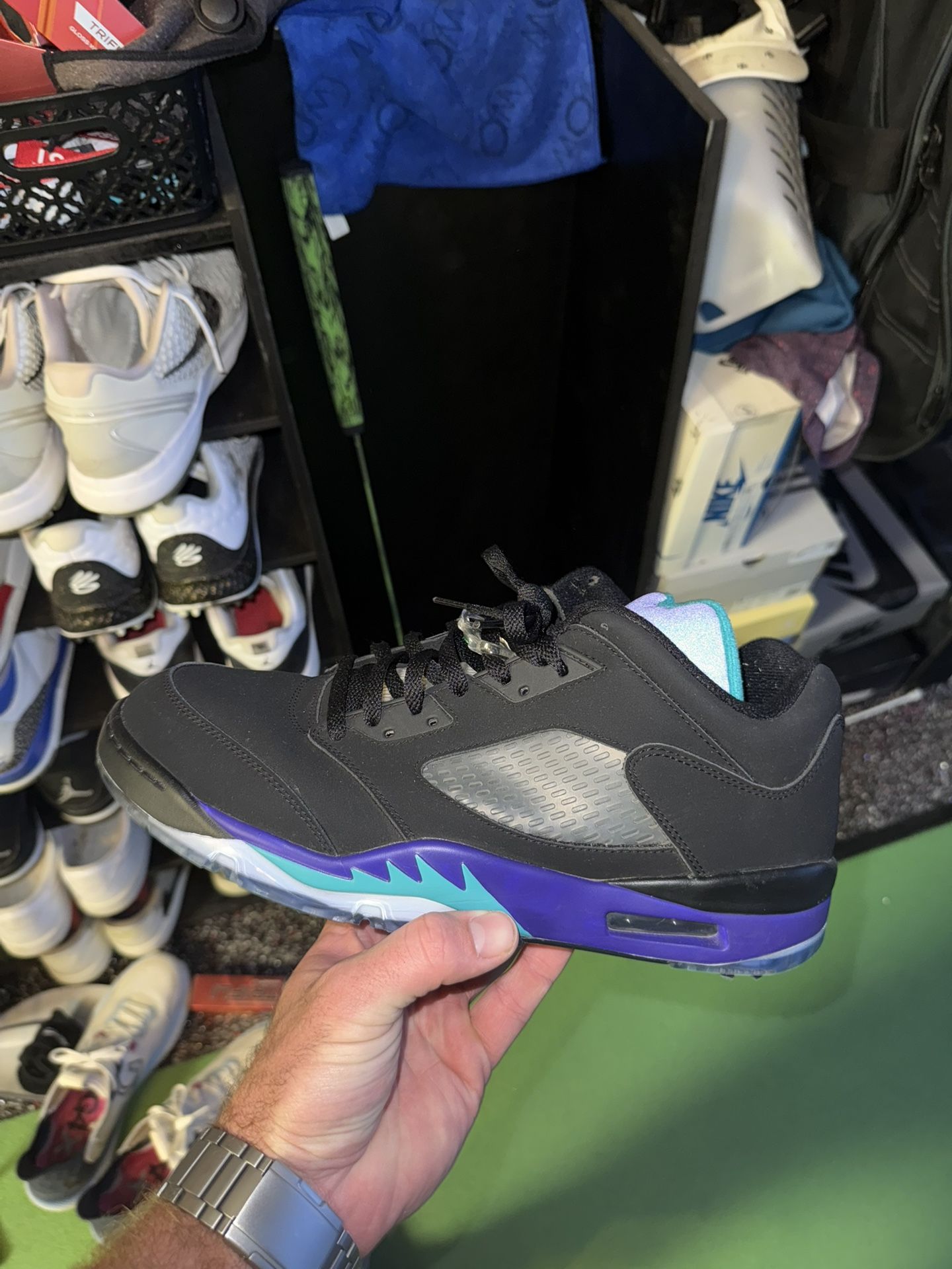 Jordan 5 Grape Golf Shoes