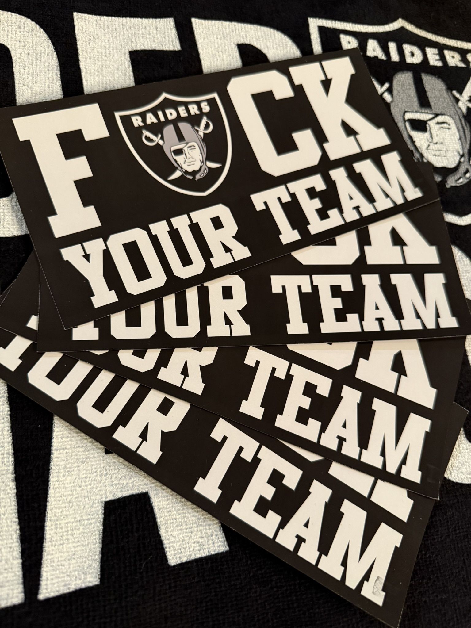 RAIDERS F Y T 4”x8” MAGNET 5PK