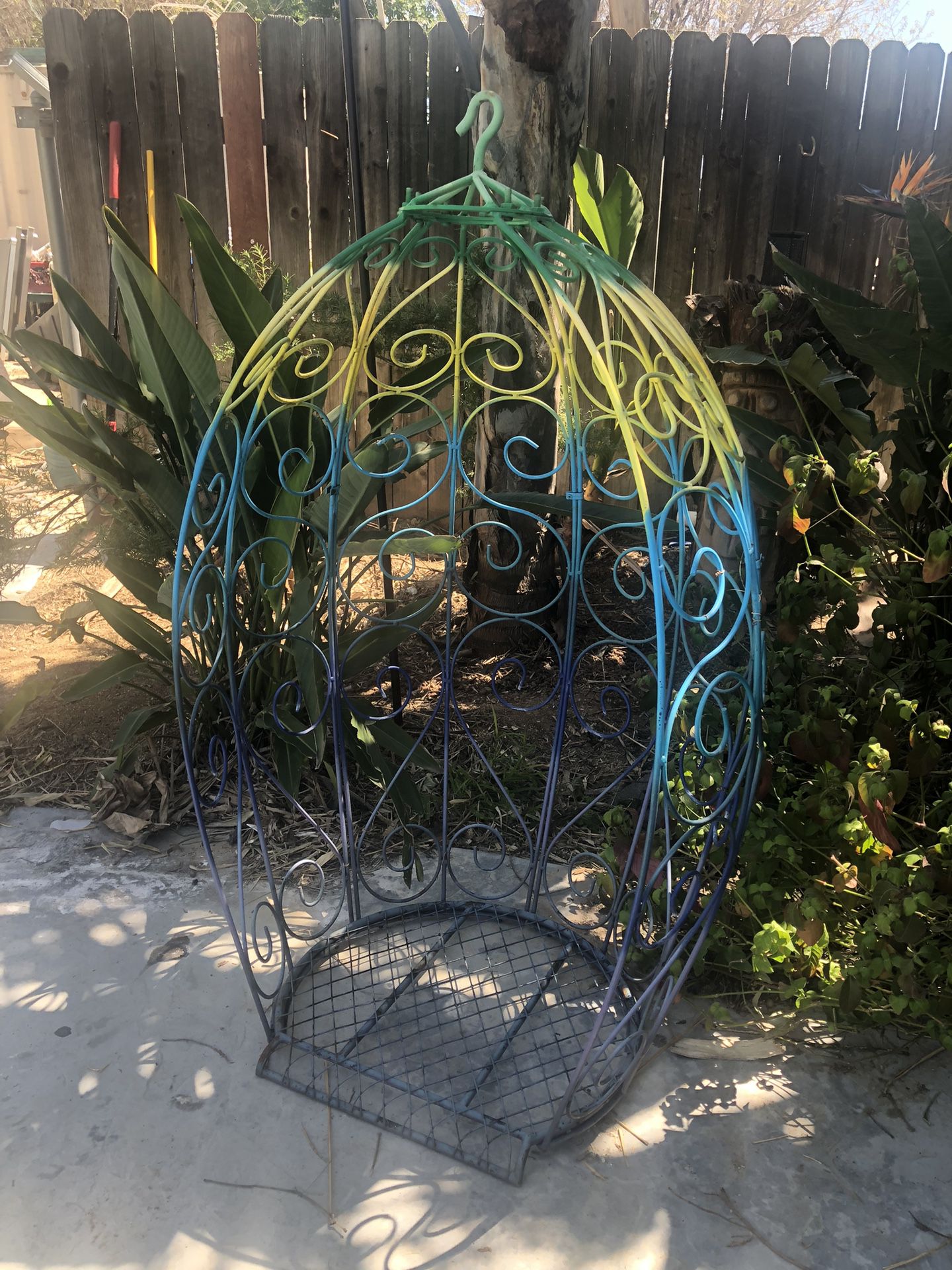 Vintage 1970s Wrought Iron Hanging Egg Chair