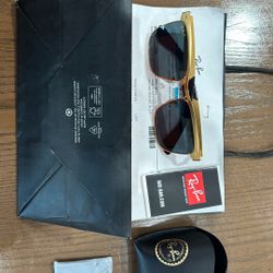 RB3875 Wayfarer Deluxe, GLD MT BLUP