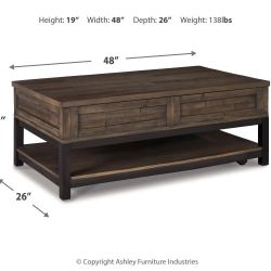 Johurst Coffee Table with Lift Top