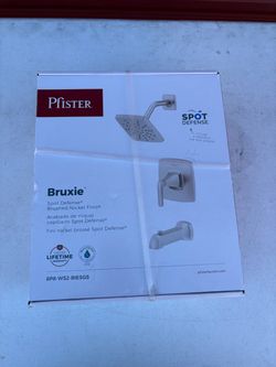 Pfister Bruxie 1-Handle 1-Spray Tub and Shower Faucet 1.8 GPM in Spot Defense Brushed Nickel (Valve Included)