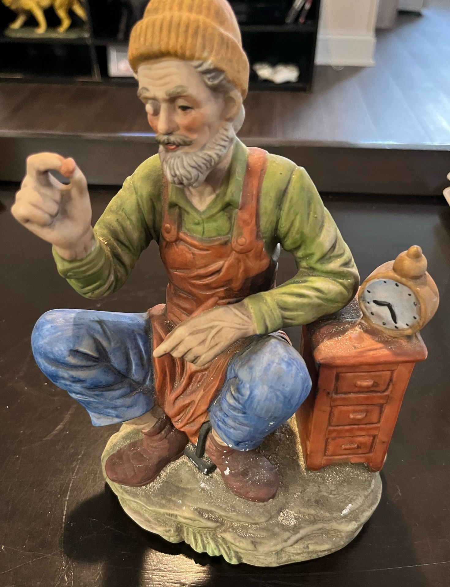 Vintage Clock Maker Figurine