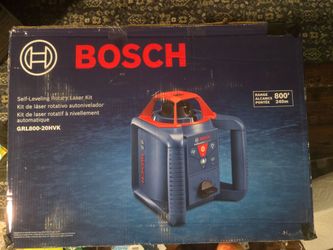 New Bosch self leveling rotary laser kit 800ft