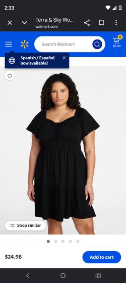 Black plus size babydoll summer dress size 3x