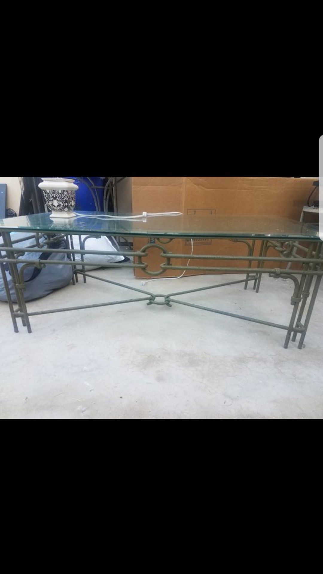 Glass top table