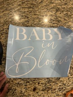 Baby In Bloom Decal Vinyl