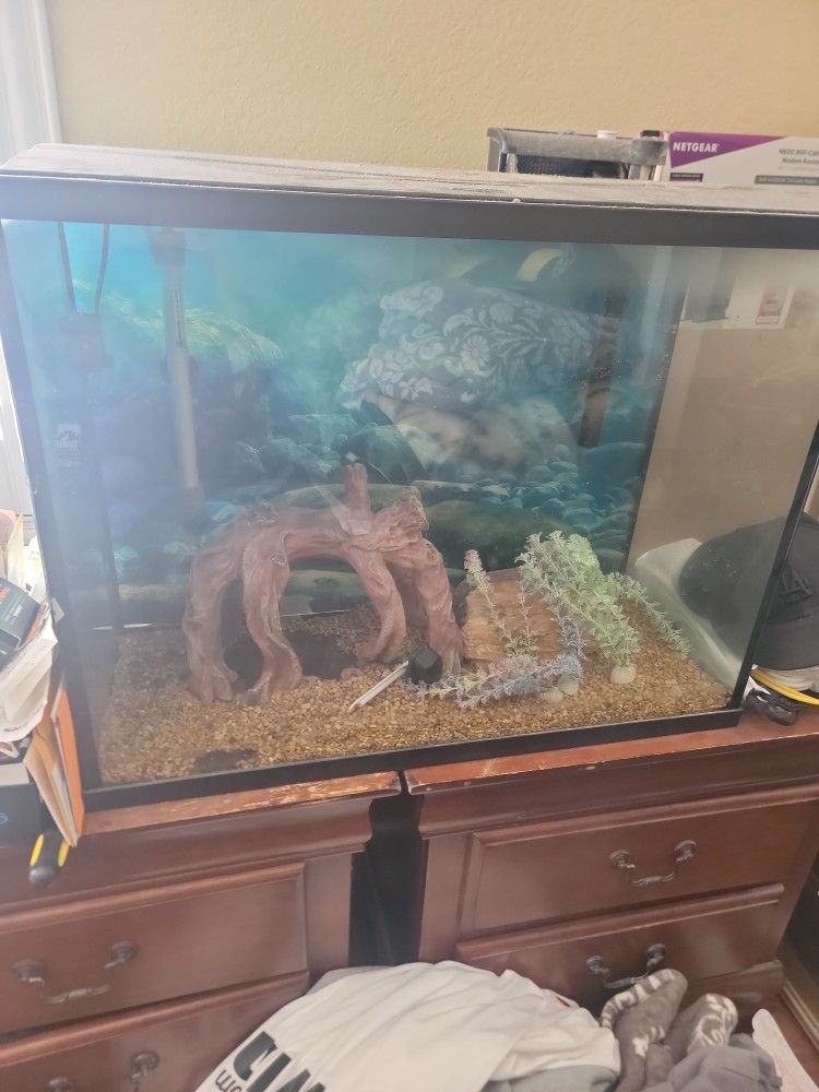 Top Fin 37 Gallon Fish Tank With Accessories