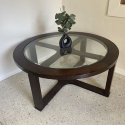 Glass coffee table