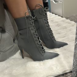 Lace Up Heel Boots