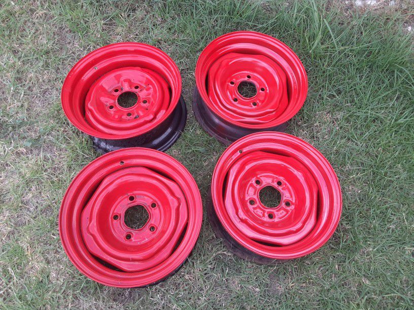 Set Up Four 14-in Rims Chevy G-Body Parts
