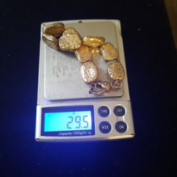 Sterling Silver Nugget Bracelet 