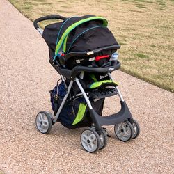 Infant stroller with detachable car seat