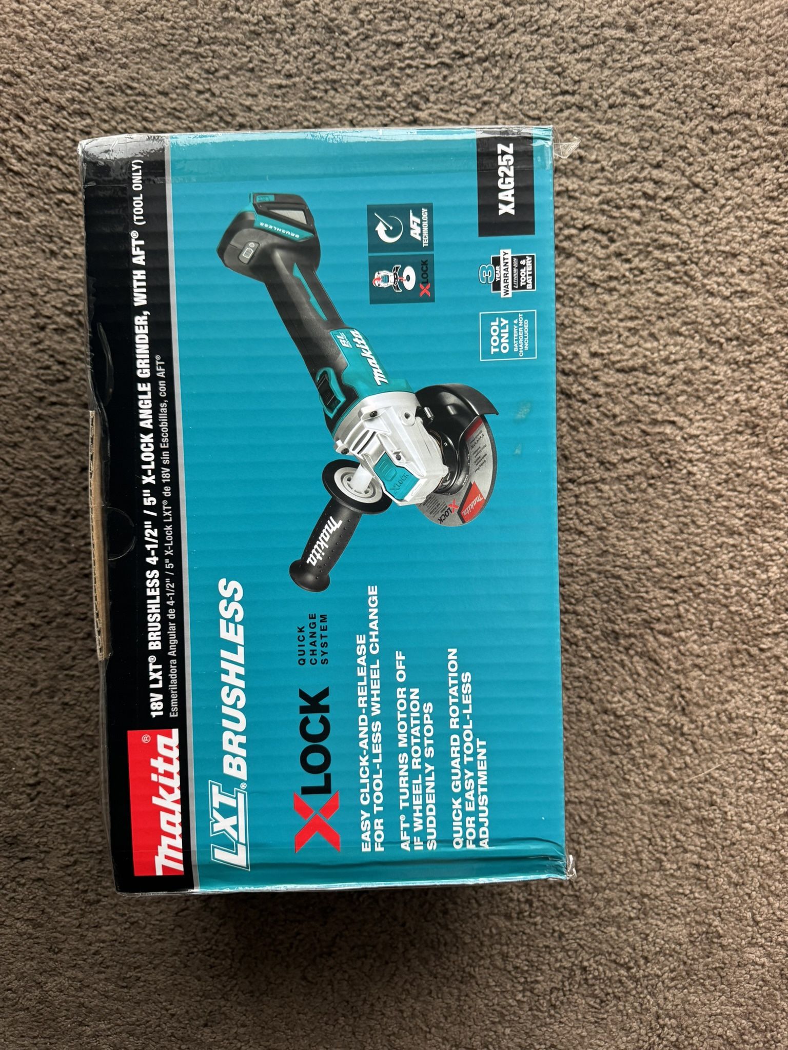 Makita Grinder Brushless 18v Cordless 4‑1/2" / 5" X‑LOCK (Brand new, Tool only)