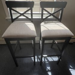 IKEA Ingolf Barstools With Backrest 