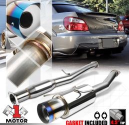 Exhaust 4.5"Burnt Tip Muffler for 02-07 Subaru Impreza WRX/STi