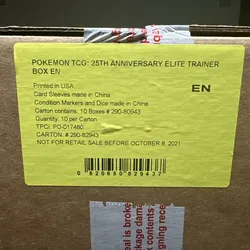 Pokemon Celebrations Elite Trainer Box Sealed Case