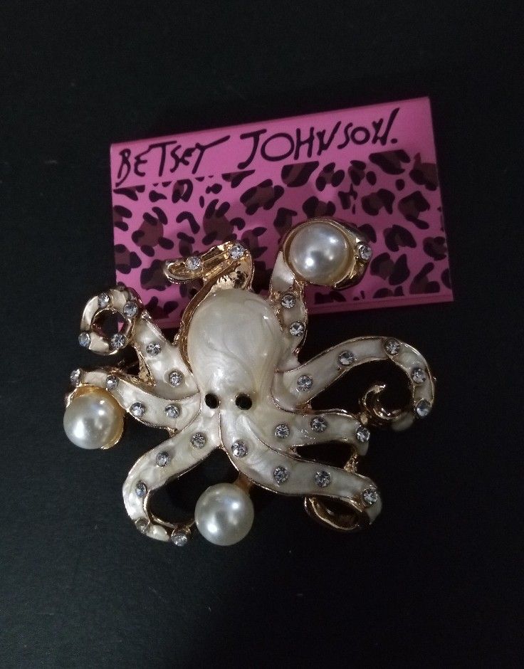 Betsey Johnson Octopus Brooch
