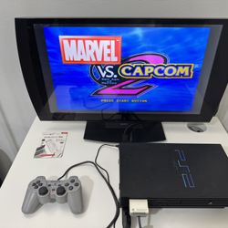 Ps2  Slim / Playstation 2 Mod / Controller / Memory Card 8Mb / Flash Drive 512Gb W/ Games / HDMI/ Cords