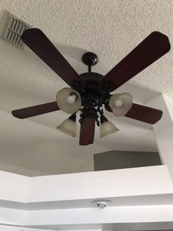 Brown And Brass Ceiling Fan